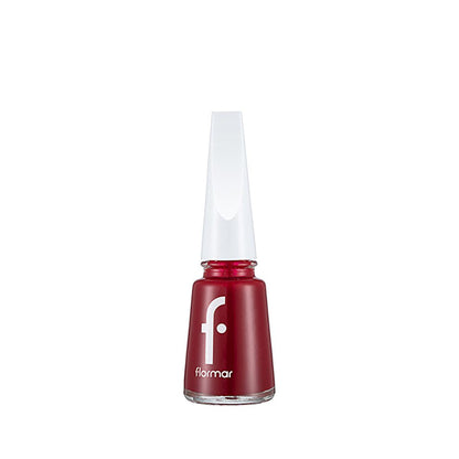 Esmalte de uñas Flormar Rojo Oscuro - Pigmento intenso para unas uñas hermosas | 0.4 fl oz