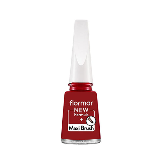 Esmalte de uñas Flormar Bordeaux Scream: alta pigmentación, larga duración, resistente a las astillas - Color de uñas rojo intenso para uñas saludables y brillantes
