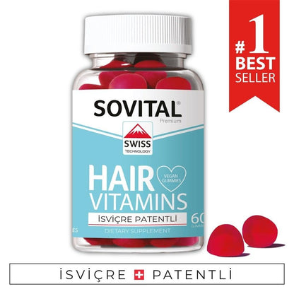 Vitaminas para el cabello Sovital - Gomitas veganas | 60 unidades