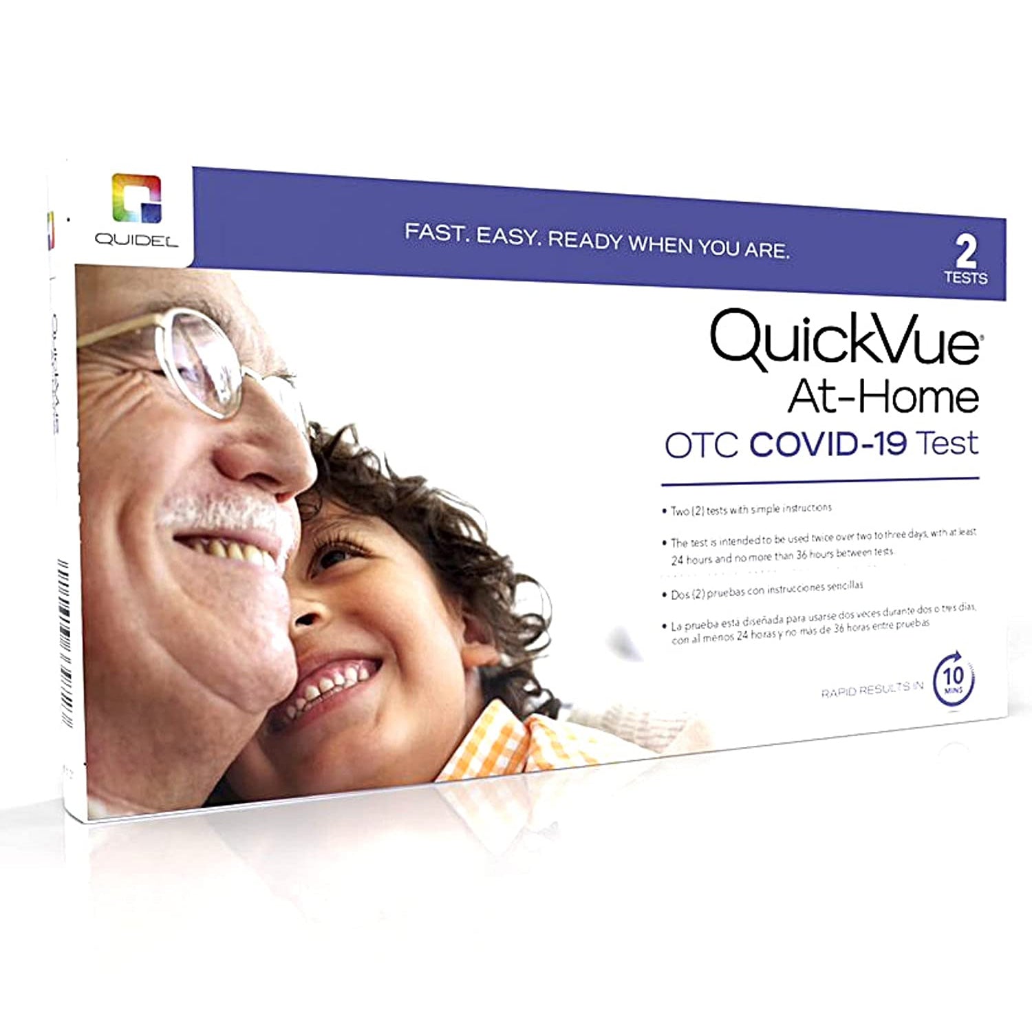 QuickVue At-Home OTC COVID-19 Antigen Test Kit, 25 Count Medical Tests Pasteur Pharmacy