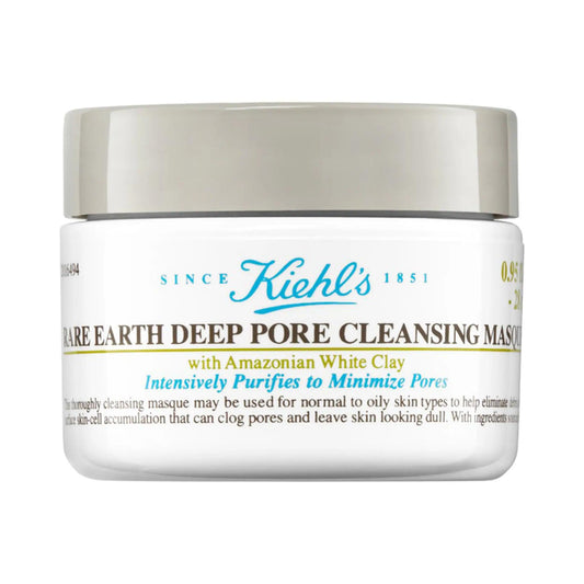 Kiehl's Mini Rare Earth Clay Face Mask: Deep Pore Cleansing, Blackhead Removal & Oil Control - Minimize Pores & Detoxify Skin