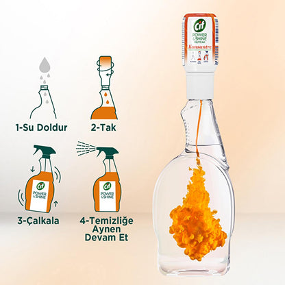 Concentré Cif Power & Shine - Solution de nettoyage pour cuisine rechargeable avec technologie Cleanboost