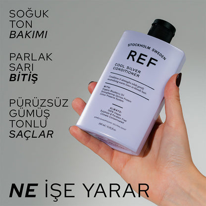 Après-shampooing Cool Silver pour cheveux blonds Ref Stockholm Suède 245 ml