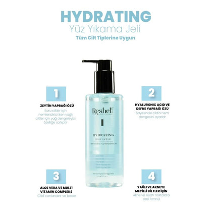 Nettoyant visage clarifiant professionnel Reshell pour peaux grasses 200 ml