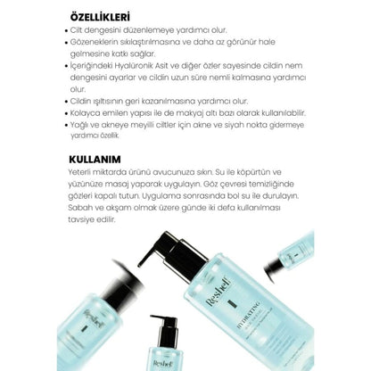Nettoyant visage clarifiant professionnel Reshell pour peaux grasses 200 ml