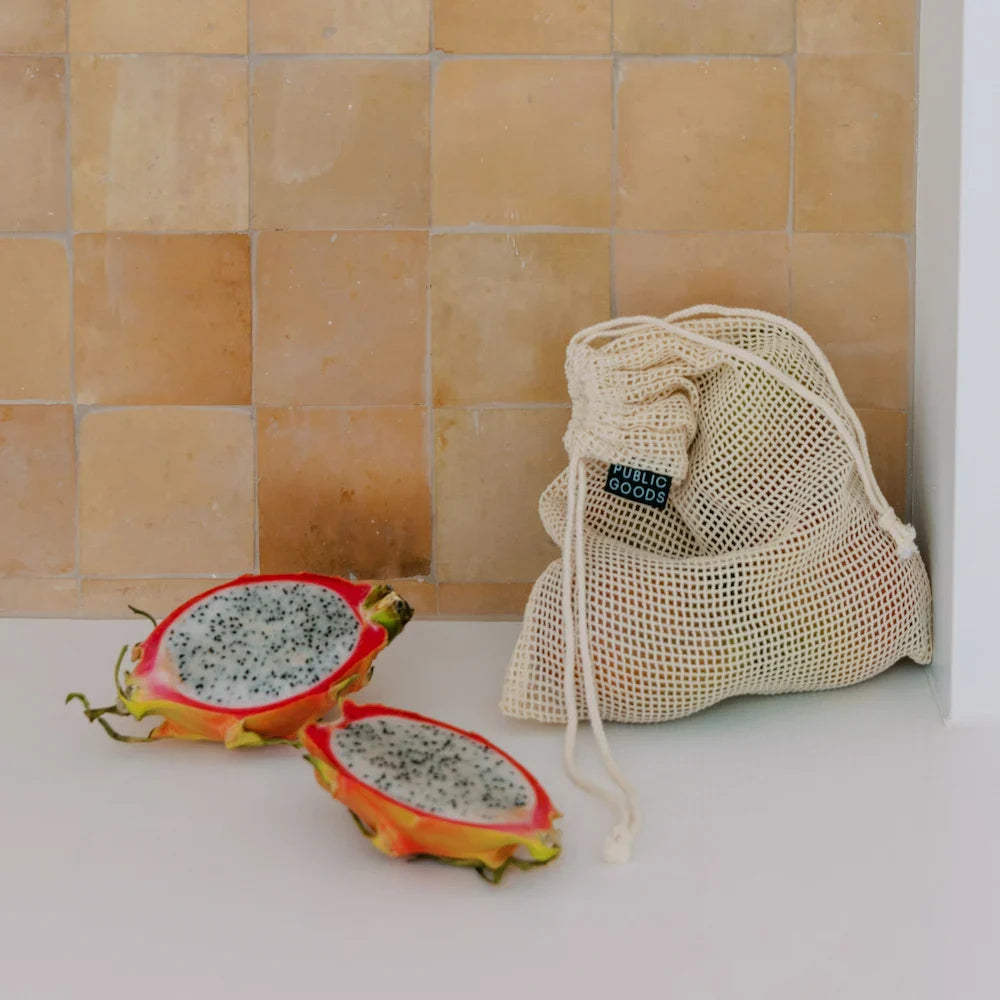 Organic Reusable Mesh Grocery Bag (2 ct) Household Public Goods