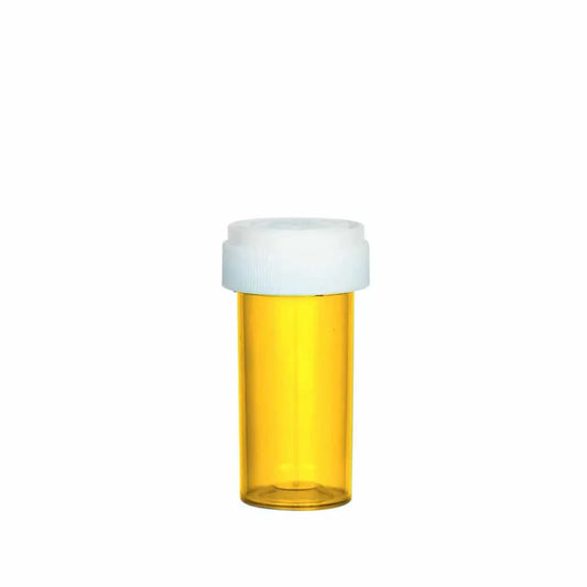 Amber Flip Cap Vial - 27 Dram (275 cc) with Attached Lid Science & Laboratory Pasteur Pharmacy