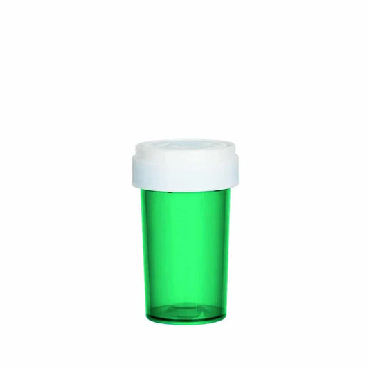 1-Clic Clear Vu Green Plastic Vials 16 Dram 170 Ct Laboratory Supplies Pasteur Pharmacy