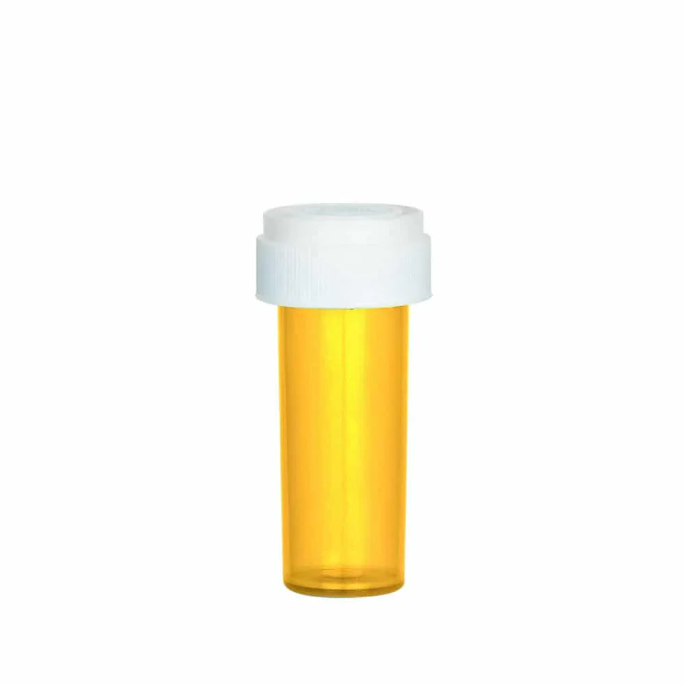 ColorSafe Amber Reversible Cap (RC) Pharmacy Vials, 8 Dram (Case of 400) Medical Supplies Pasteur Pharmacy