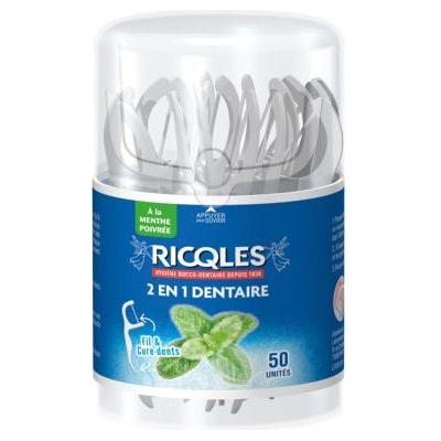 Ricqles 2 in 1 Dental Floss & Toothpicks 50 count Dental Floss & Toothpicks Pasteur Pharmacy