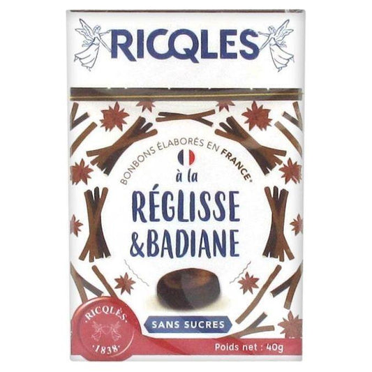 Ricqles Sugar Free Candies Licorice and Star Anise 40g Hard Candy Pasteur Pharmacy