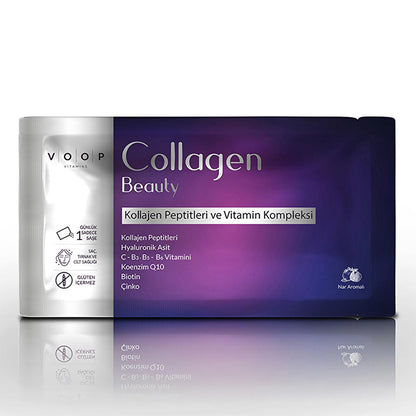 Suplemento de colágeno Voop - Bienestar y belleza antienvejecimiento con ácido hialurónico y biotina
