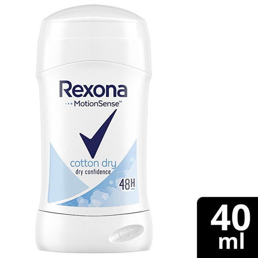 Déodorant stick Rexona Women Cotton Dry - Fraîcheur longue durée, protection 48h