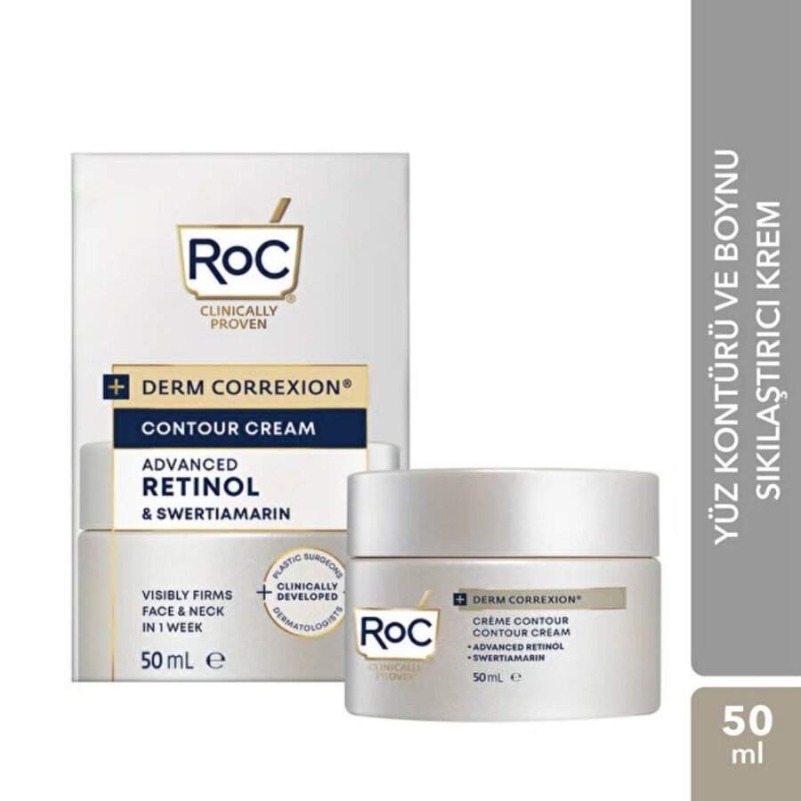 Crème raffermissante visage et cou au rétinol et swertiamarin RoC Derm Correxion 50 ml