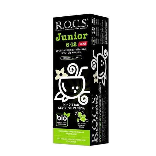 Rocs Junior Herbal Black Toothpaste for Kids 60 ml