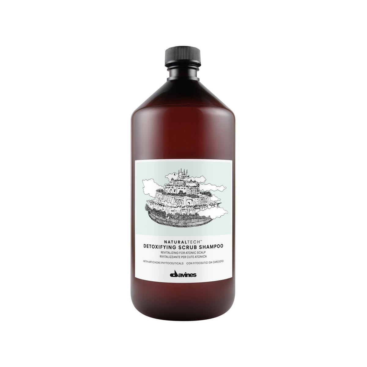 Davines Detoxifying Scalp Scrub Shampoo: Deep Cleansing & Purifying for Oily Hair - 1000ml Salon Size