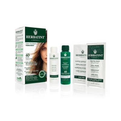 Coloration capillaire Herbatint 6D Blond Foncé Doré : couleur blond doré foncé naturelle, sans ammoniaque ni parabènes + couverture des cheveux blancs