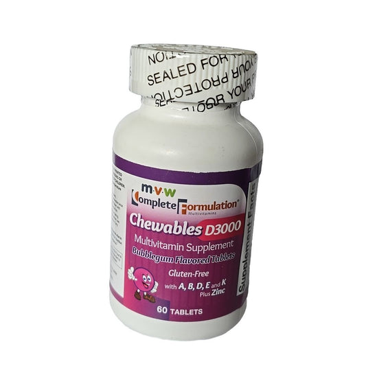Children's Multivitamin Chewable Tablets – Bubble Gum Flavor (60 Count) Vitamins & Supplements Pasteur Pharmacy