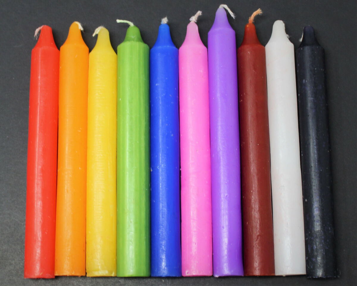 Ritual Chime Candles for Spell Work, 9 Colors