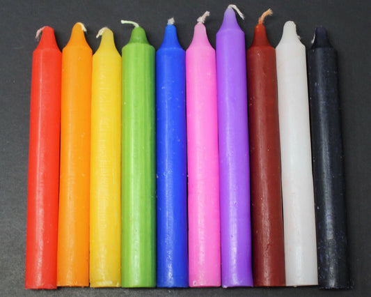 Ritual Chime Candles for Spell Work, 9 Colors