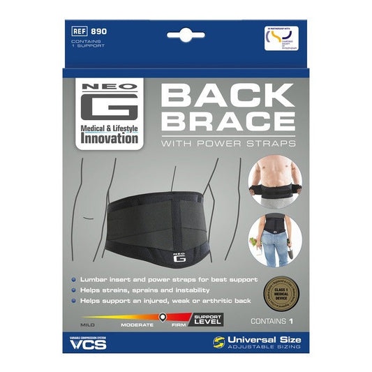 Neo G Back Brace with Power Straps (One Size Fits All) Supports & Braces Pasteur Pharmacy