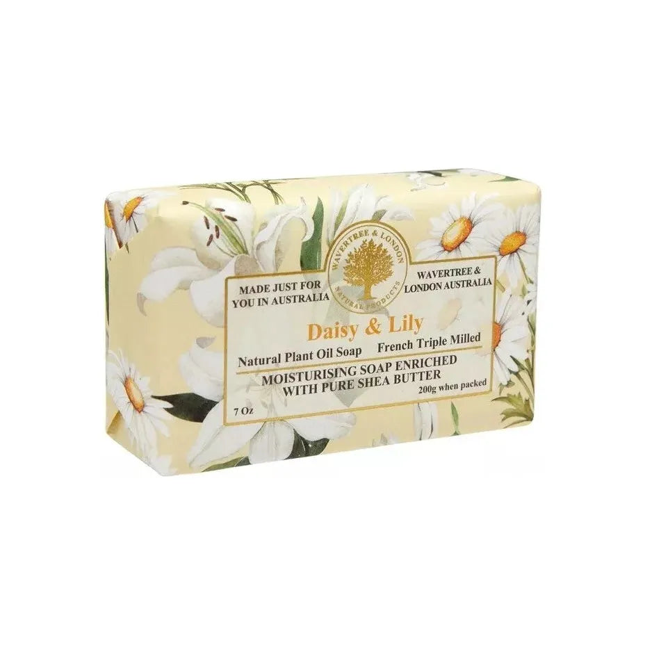 Wavertree & London Daisy & Lily Natural Soap 7 Oz Bar Soap Pasteur Pharmacy