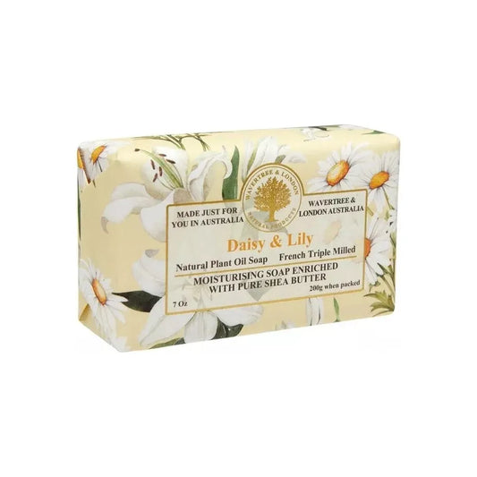 Wavertree & London Daisy & Lily Natural Soap 7 Oz Bar Soap Pasteur Pharmacy