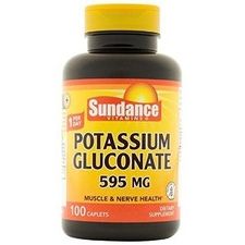 Sundance, Potassium Gluconate Caplets, 595 mg, 100 Tabs Vitamins & Supplements Pasteur Pharmacy