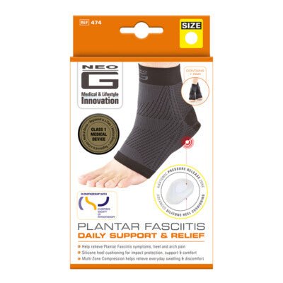 Neo G Plantar Fasciitis Everyday Support (Compression Sock) with Silicone Heel Cushioning – XXL Supports & Braces Pasteur Pharmacy