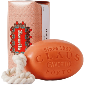 Claus Porto Favorito Red Poppy Soap on a Rope 12.4 Oz Bath Soap Pasteur Pharmacy