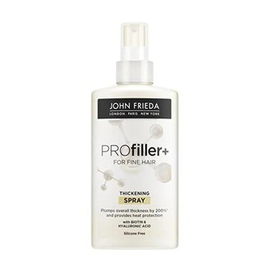 John Frieda PROfiller+ Hair Thickening Spray: Biotin & Hyaluronic Acid for Fine Hair - Heat Protection, Volumizing, Silicone-Free, Vegan, 5.07 fl oz