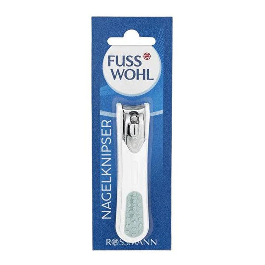 Fusswohl Chrome-Plated Ergonomic Nail Clippers with Catcher - Safe & Precise Nail Trimming for Personal Grooming