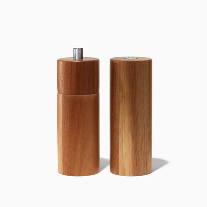 Juego de molinillo de pimienta y salero de madera