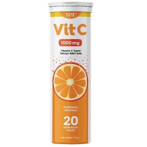 Santasya Vitamin C 1000 mg Immune Support 20 Effervescent Tablets