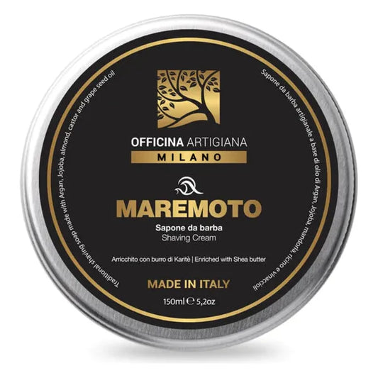 Officina Artigiana Milano Maremoto Shaving Soap in Glass Jar 150ml Shaving Soap Pasteur Pharmacy
