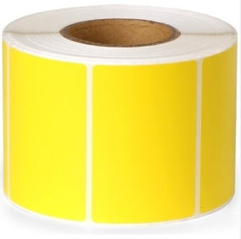 Yellow Adhesive Labels 40x60mm for Thermal Printing 1000 Count