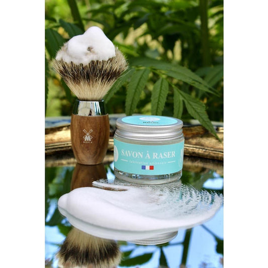 Martin de Candre Unscented Nature Collection Shaving Soap Shaving Soap Pasteur Pharmacy Glass Bowl 50g