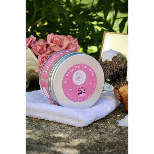 Martin de Candre Rose Collection Shaving Soap Shaving Soap Pasteur Pharmacy Glass Bowl 200g