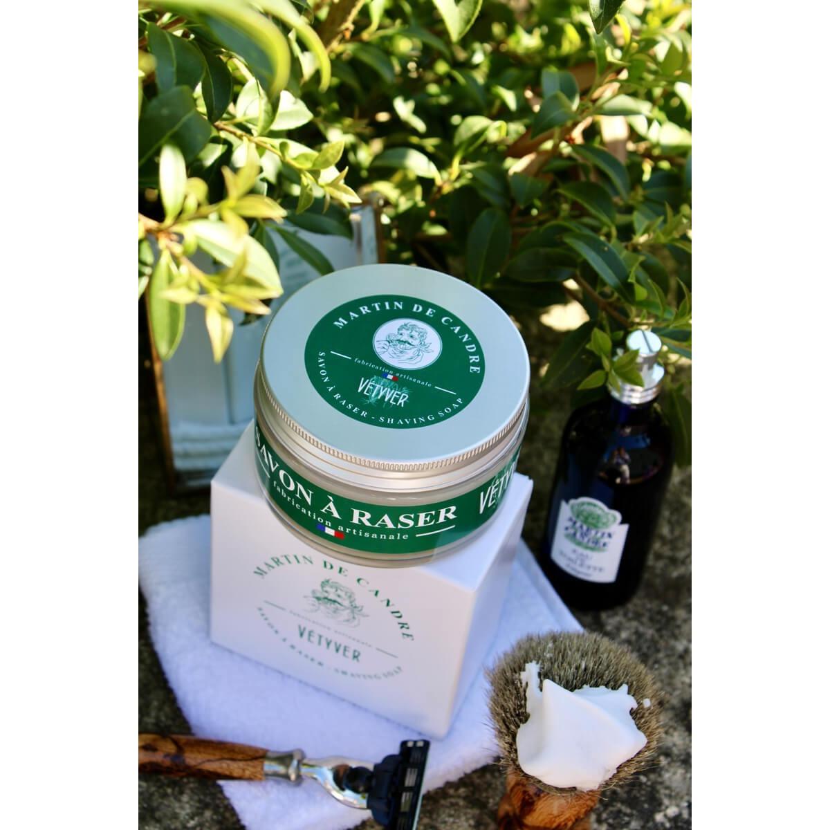 Martin de Candre Vetyver Collection Shaving Soap Shaving Soap Pasteur Pharmacy Glass Bowl 200g