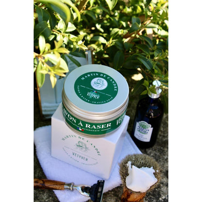 Martin de Candre Vetyver Collection Shaving Soap Shaving Soap Pasteur Pharmacy Glass Bowl 200g