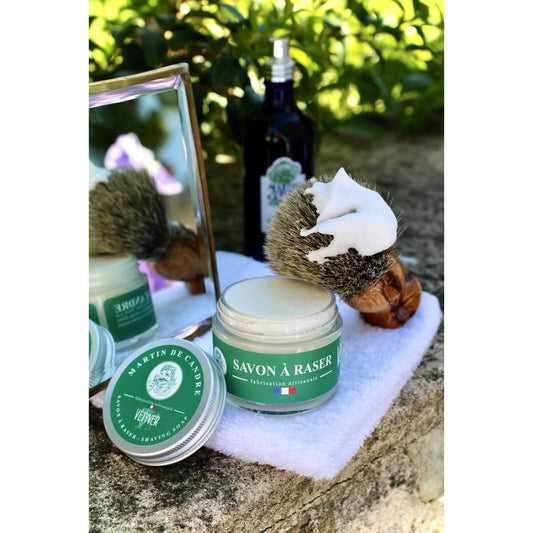 Martin de Candre Vetyver Collection Shaving Soap Shaving Soap Pasteur Pharmacy Glass Bowl 50g