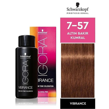 Coloration capillaire Igora Royal Vibrance 7-57 Blond moyen doré cuivré 60 ml