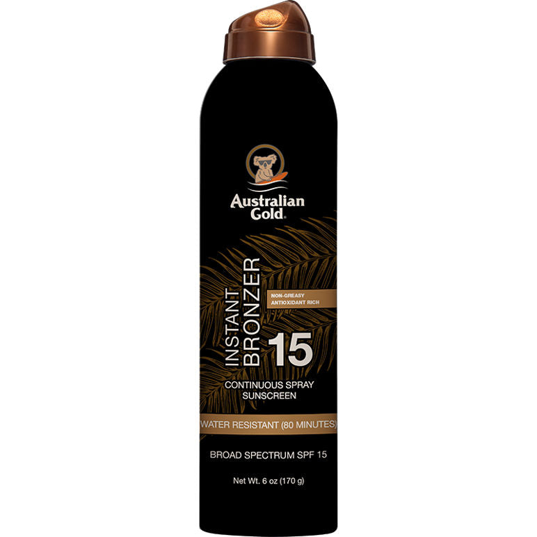 Australian Gold SPF 15 Continuous Spray Bronzer 6 Oz Skin Care Pasteur Pharmacy