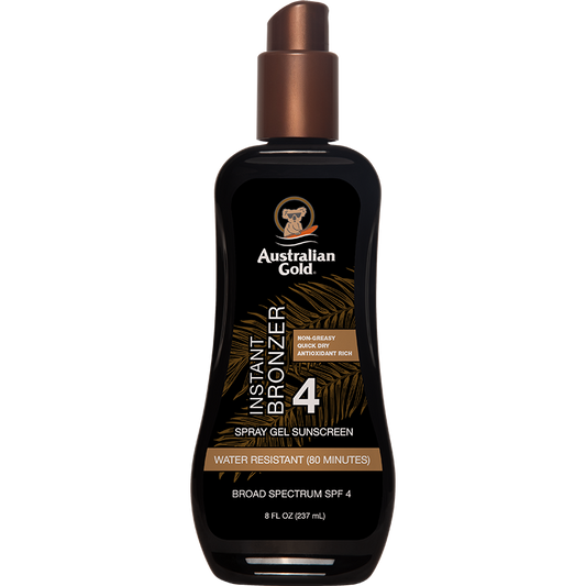Australian Gold SPF 4 Spray Gel Bronzer 8 fl oz Skin Care Pasteur Pharmacy