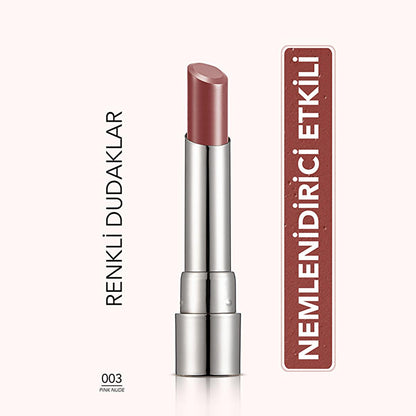 Rouge à lèvres hydratant Flormar Sheer Up - Pinky Nude : couleur naturelle, fini brillant, rouge à lèvres hydratant