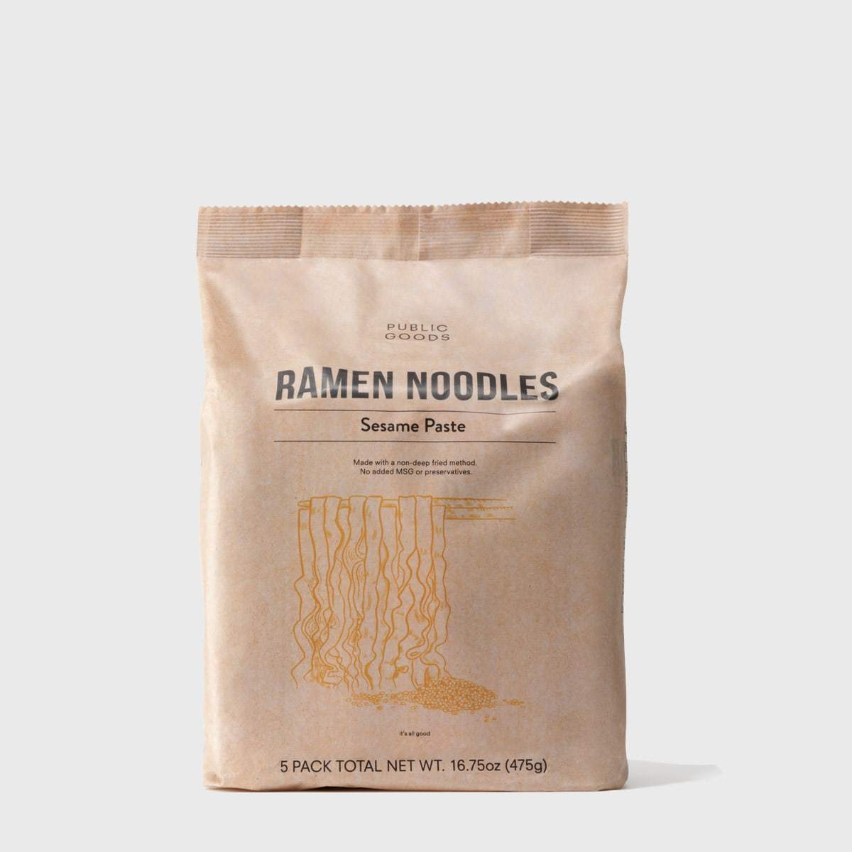 Sesame Paste Ramen Noodles Grocery Public Goods 5 pack