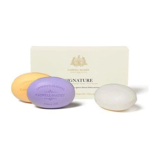 Caswell-Massey Bath Soap Box of Three 5.8 oz Each Bar Collection Bar Soap Pasteur Pharmacy Signature