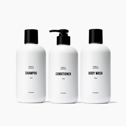 Set de artículos esenciales para la ducha