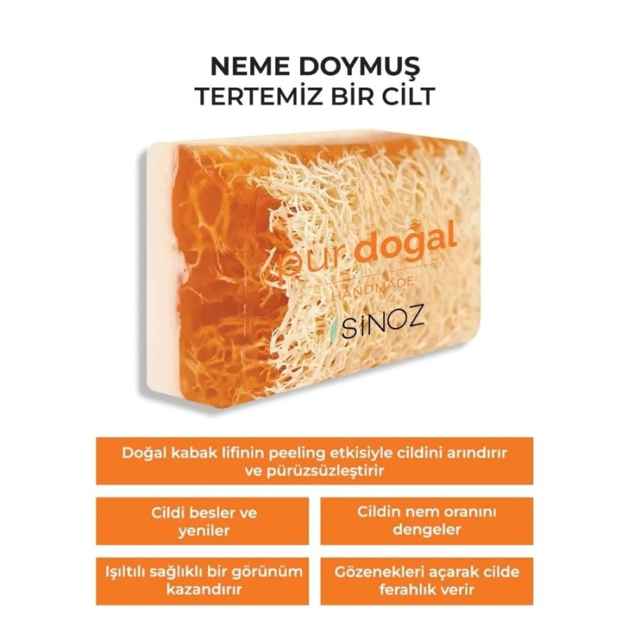 Savon au miel et au lait d'ânesse Sinoz avec luffa naturel 100 g