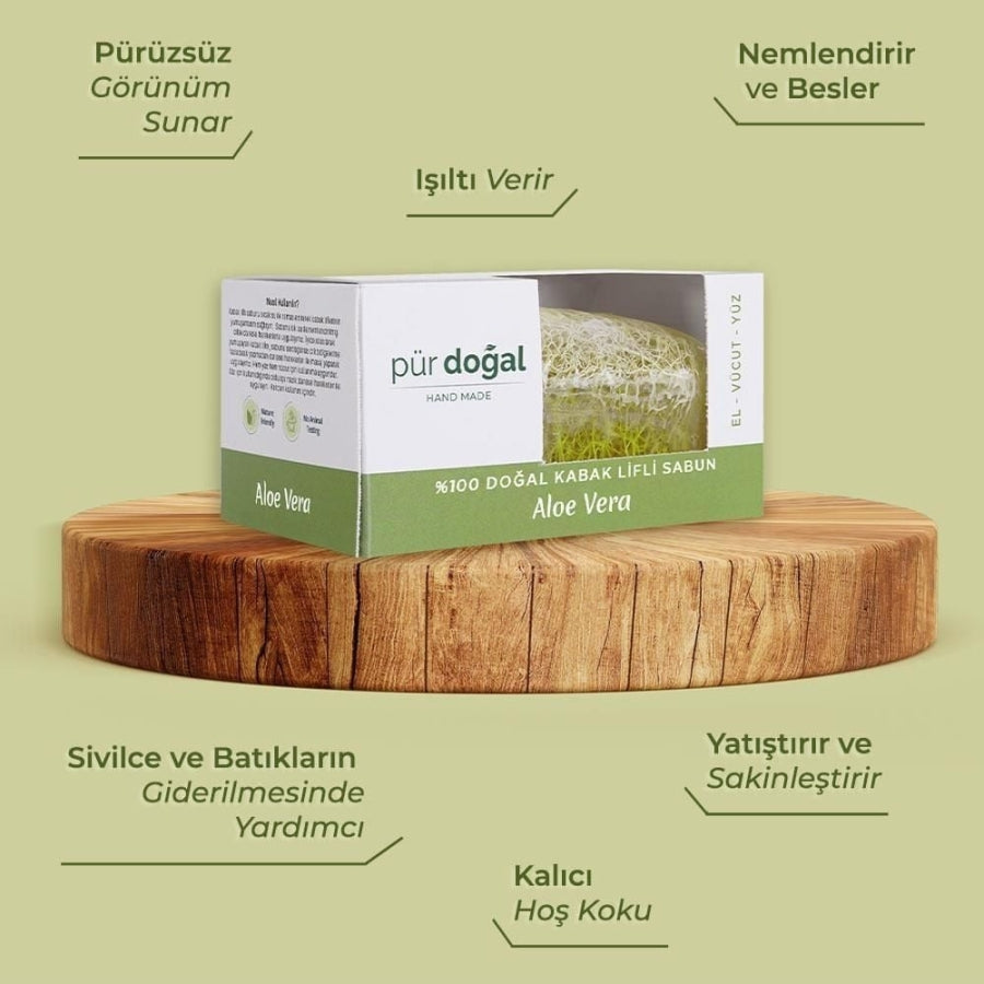 Savon visage et corps à l'aloe vera et à la fibre de citrouille Sinoz 130g